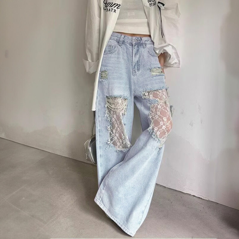 楽天市場】【8日限定全品15%OFFクーポン】「レース×ダメージで甘辛MIX