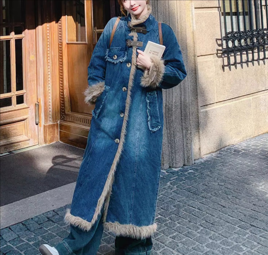 楽天市場】モッズコート レディース 裏ボア デニムコート ファー付き