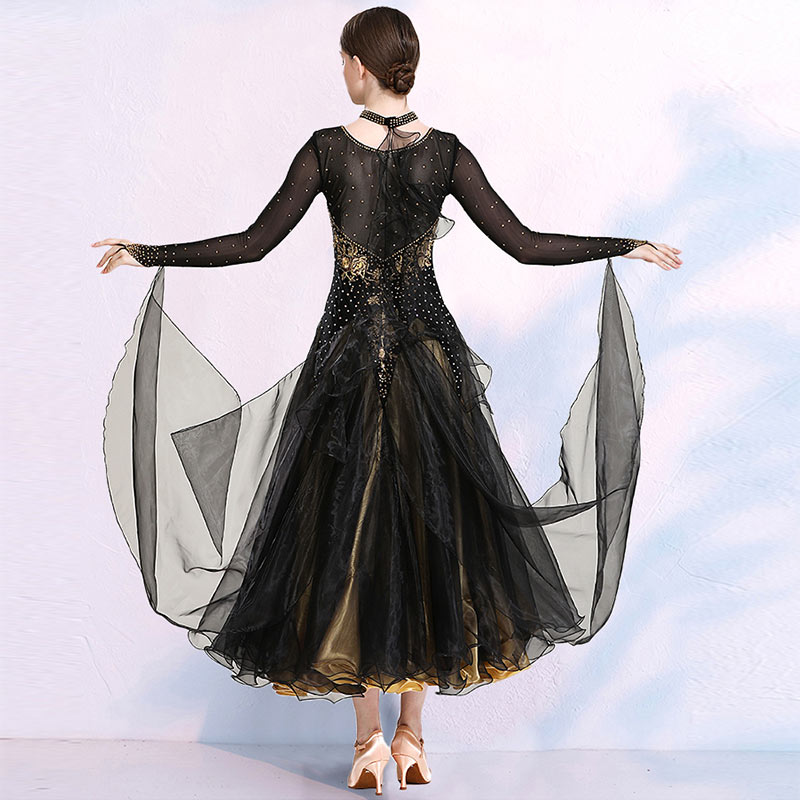 楽天市場】社交ダンス衣装 ワンピース モダンドレス 社交ダンス 黒