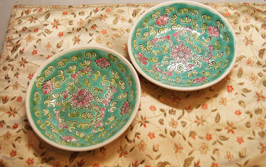 楽天市場】景徳鎮 緑洋連 粉彩 反口 3寸皿 23174104B : 天宝堂