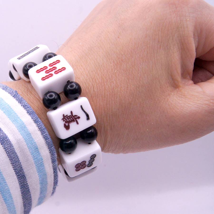 楽天市場】ホワイト ミニ麻雀牌 ブレスレット : 天宝堂