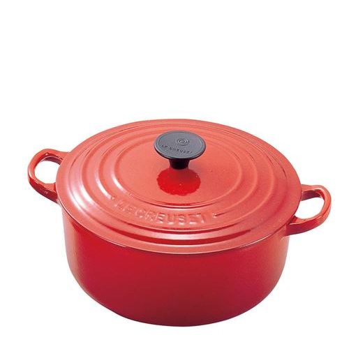 ル・クルーゼ ココット・ロンド 18cm 2501-18 [チェリーレッド] (鍋