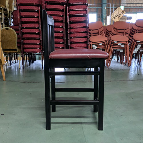 楽天市場】【中古】和風カウンターイス 黒 座赤レザー 幅410×奥行430