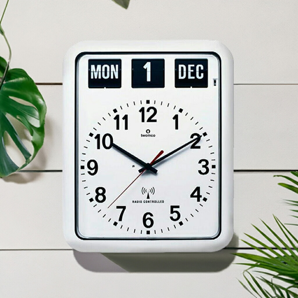 ジャンク TWEMCO トゥエンコBQ-12自動カレンダー掛時計 電波機能なし