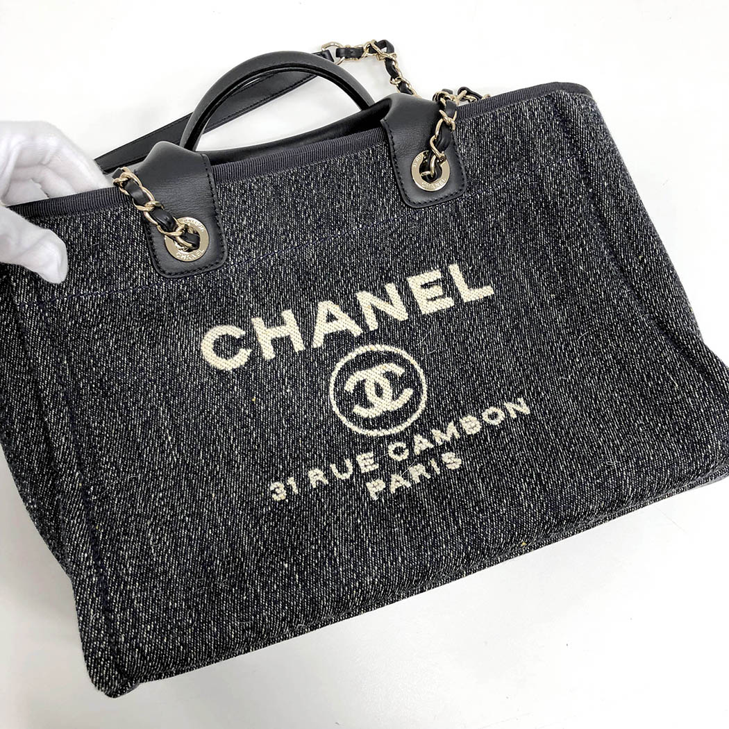 楽天市場】シャネル□ ドーヴィルMM トートバッグ ショルダーバッグ