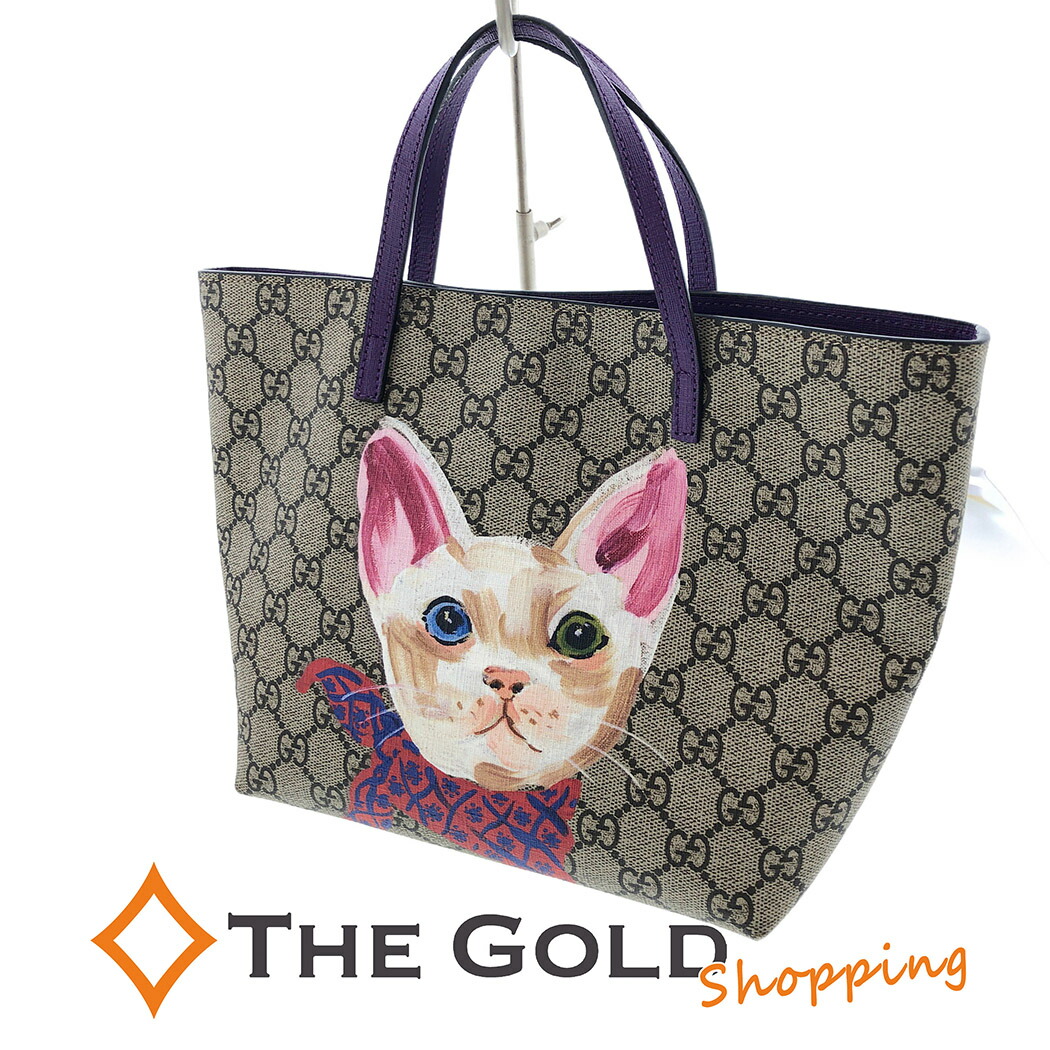 楽天市場】グッチ チルドレンズ トートバッグ 猫 キャット プリント