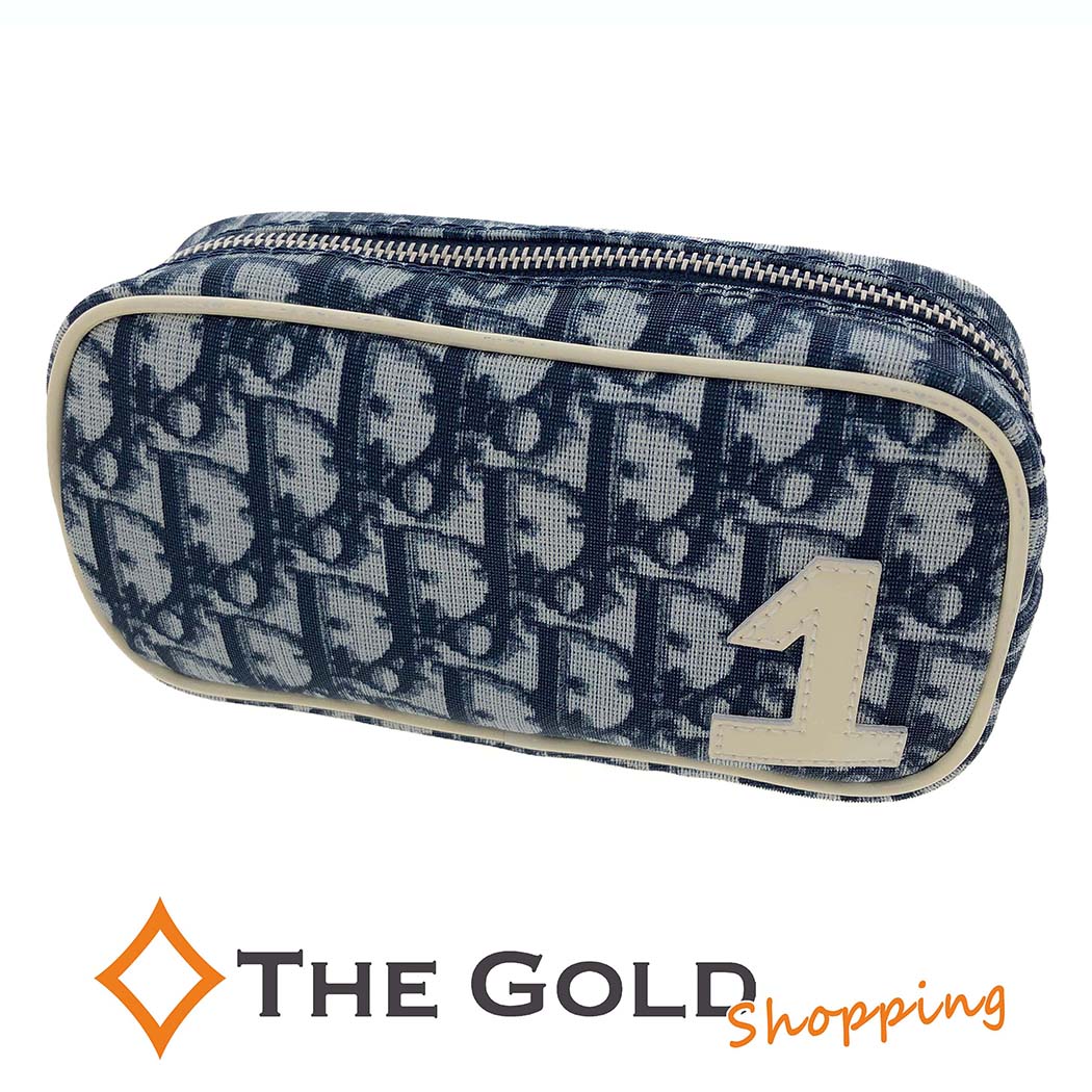 楽天市場】Christian Dior□ コスメポーチ トロッター ナンバー ブルー