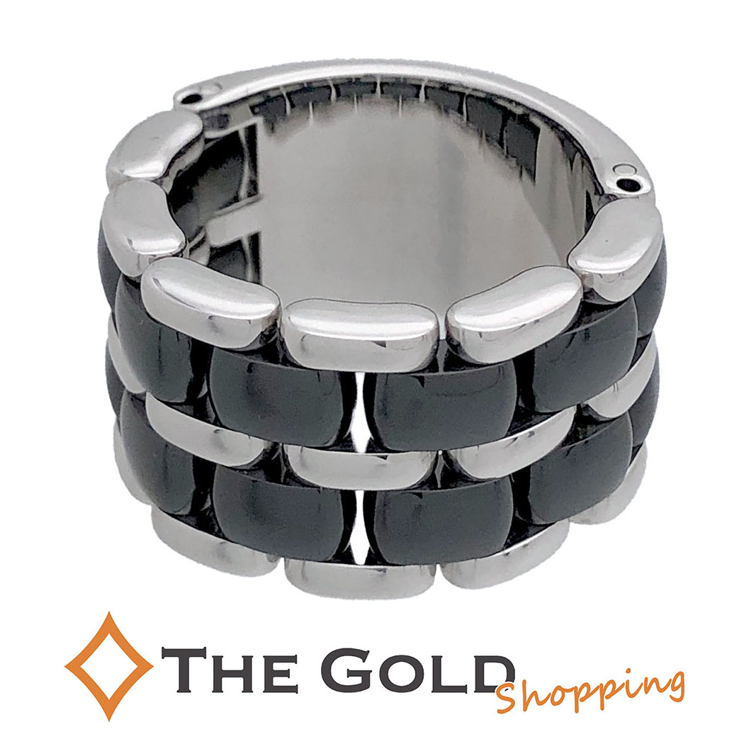 楽天市場】CHANEL ウルトラリング ラージ T54 14号 750 WG ブラック