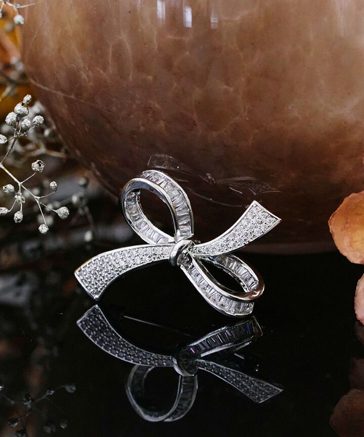 楽天市場】リボンモチーフブローチ レディース アクセサリー ブローチ