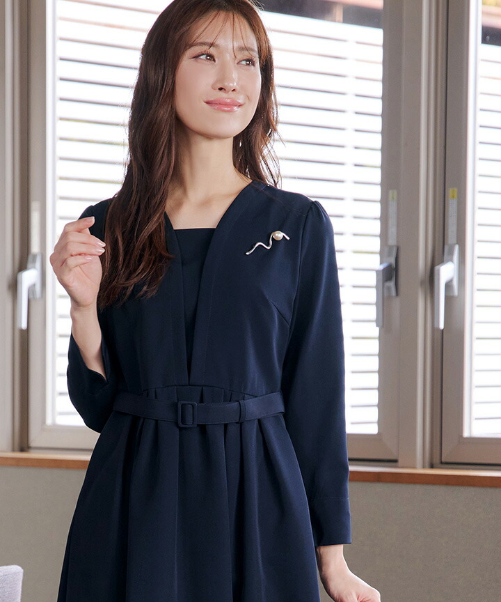 楽天市場】【ダブルクロス】 ナローVネックワンピース レディース