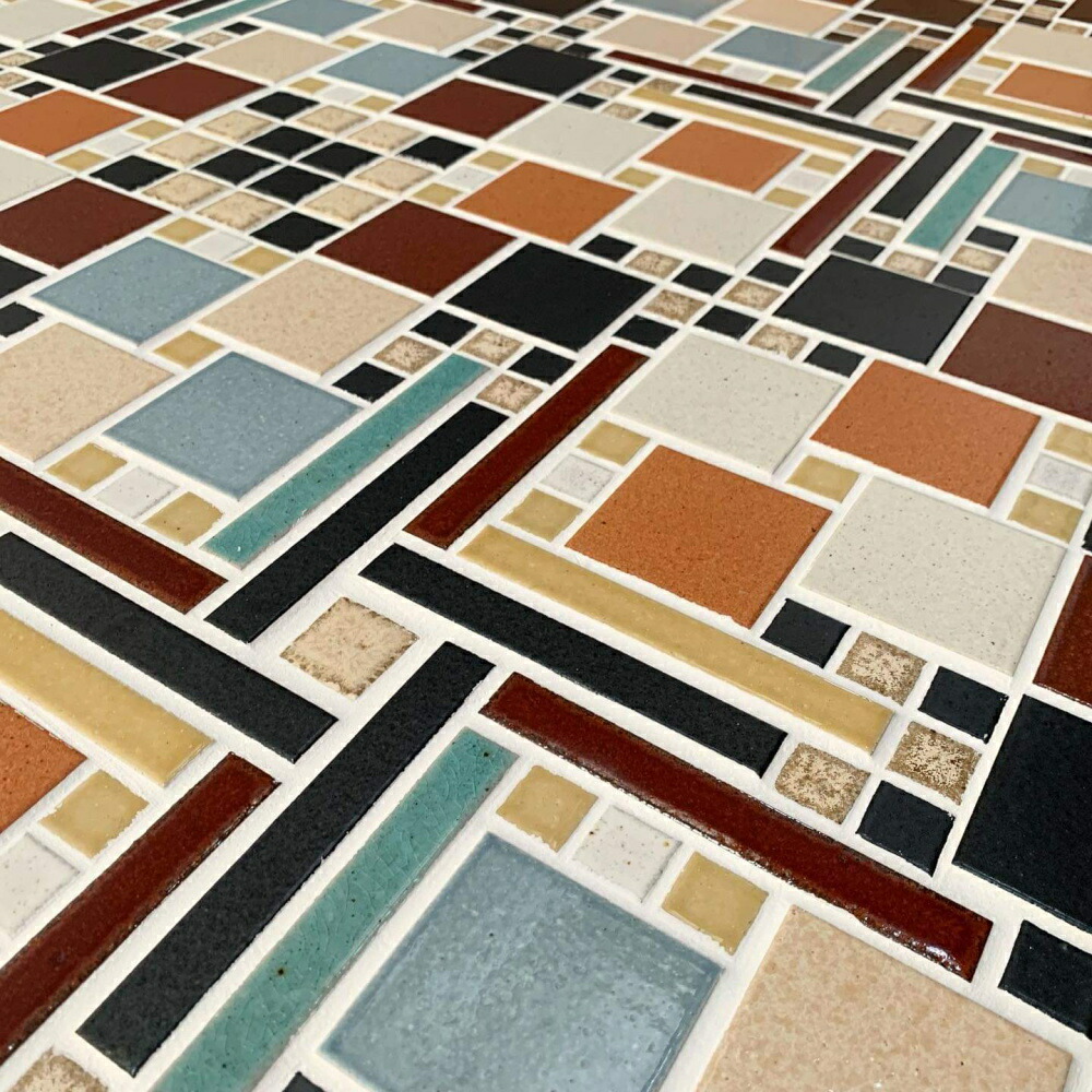 楽天市場】古窯変 モザイクタイル シート 販売 25角 和風 モダン