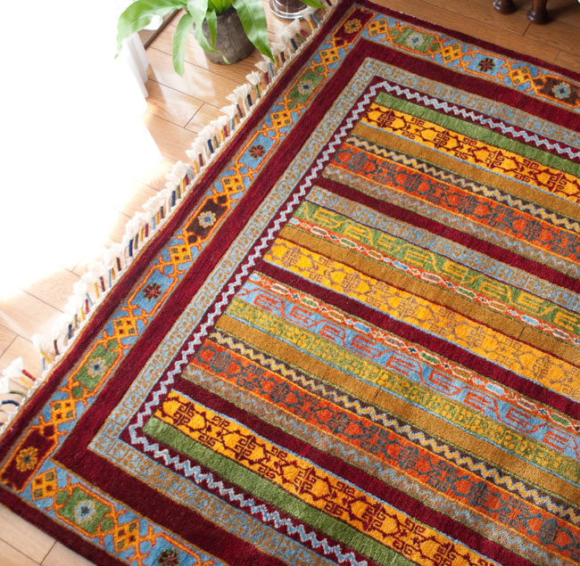 楽天市場】【送料無料】 手織りのインド絨毯【約183cm x 約122cm