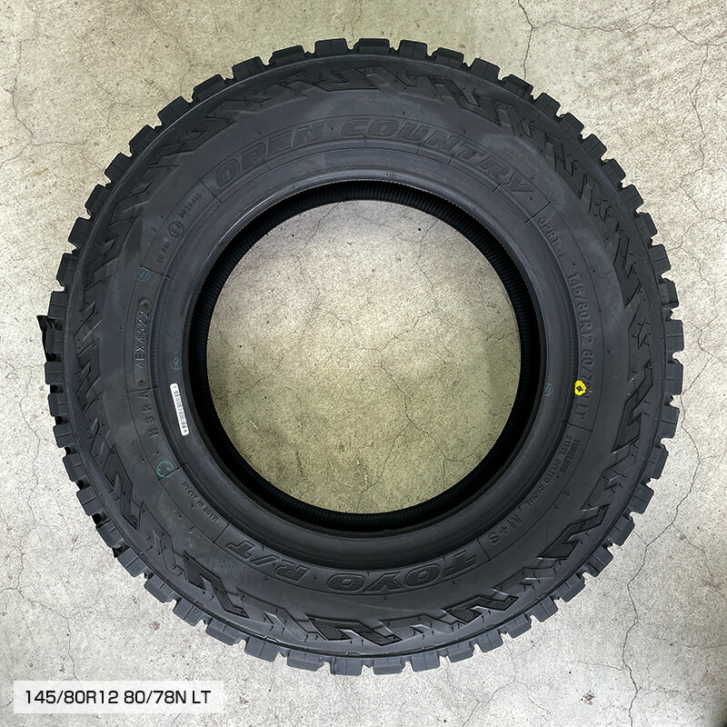 楽天市場】在庫あり 正規品 オープンカントリー RT 145/80R12 80/78N