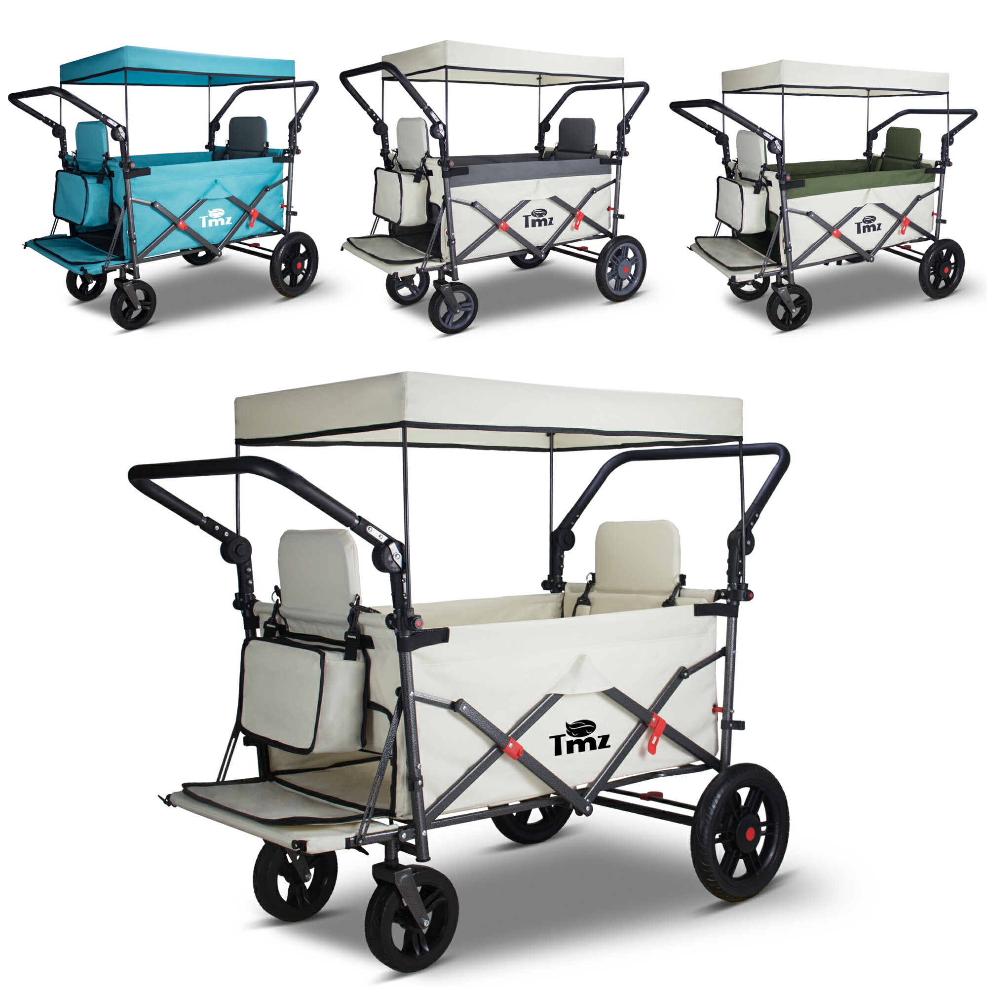 楽天市場】TMZ キャリーカート ダブルプッシュハンドル長物対応