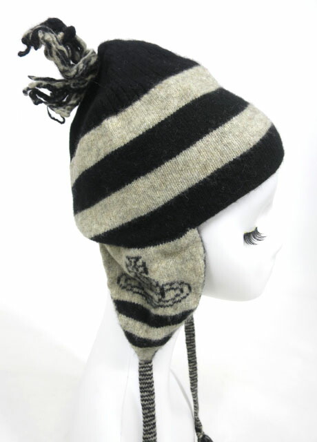 VivienneWestwood ニット帽 ボーダー オーブロゴ 楽天市場】【中古