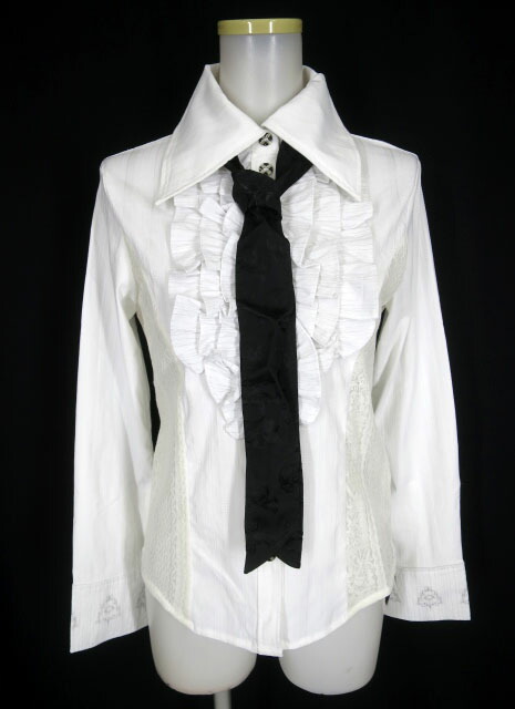 楽天市場】h.NAOTO hEAVEN / ネクタイ付きフリルブラウス エイチナオト