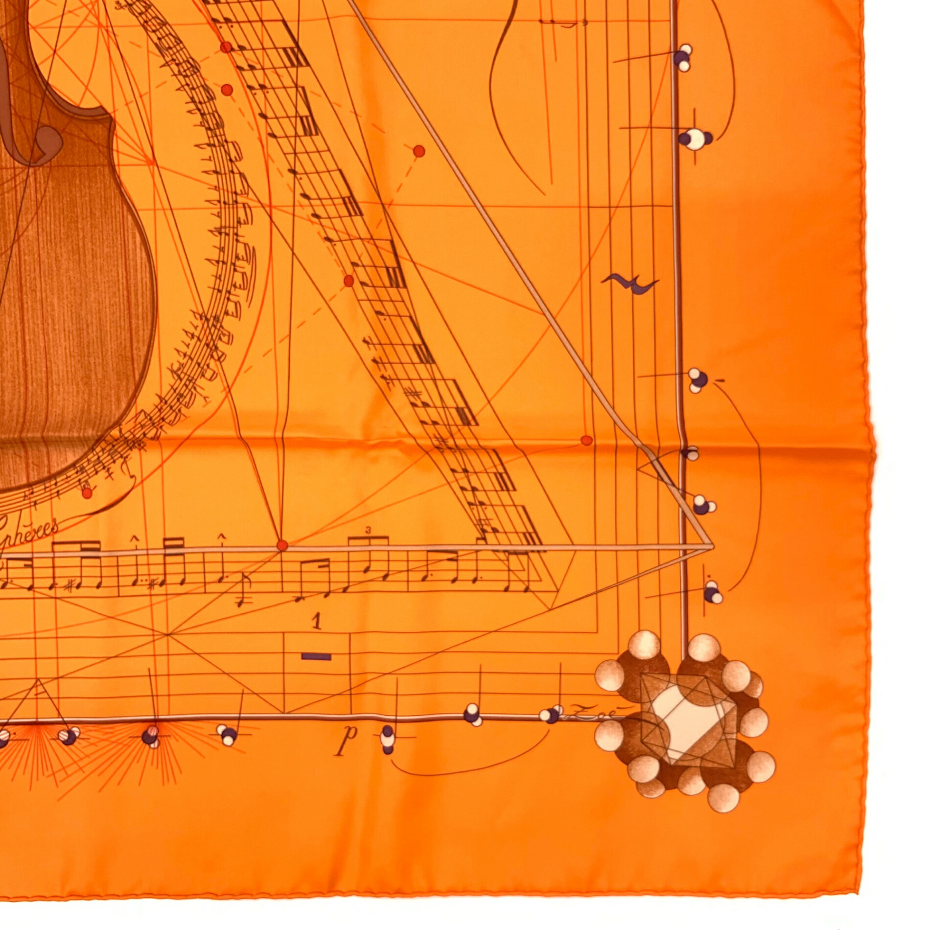 楽天市場】美品 HERMES エルメス カレ90 LA MUSIQUE DES SPHERES 球体