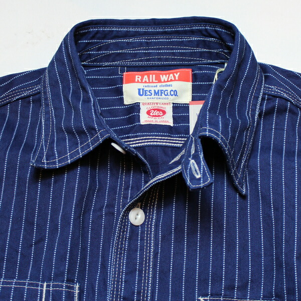 楽天市場】【Ues（ウエス）】WABASH STRIPE WORK SHIRT ウォバッシュ