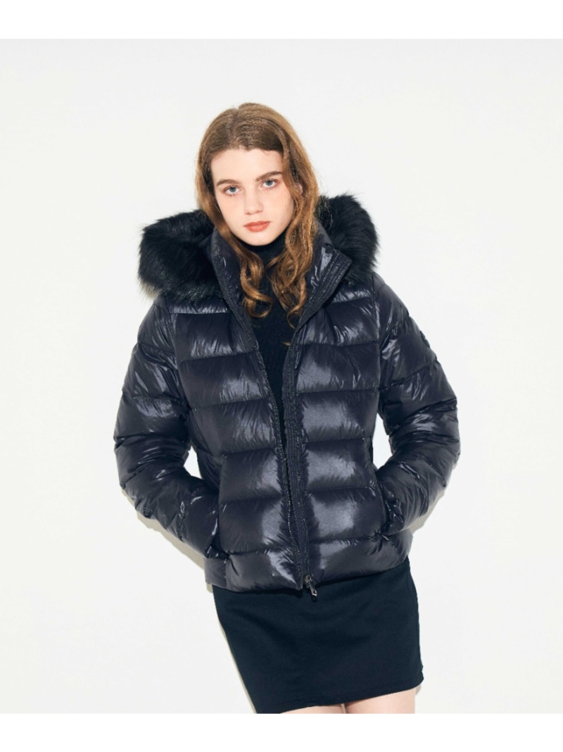 楽天市場】【SALE／50%OFF】イミテーションファー付きグロスダウン