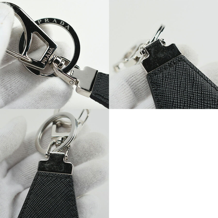 楽天市場】プラダ PRADA キーリング キーホルダー トライアングルロゴ