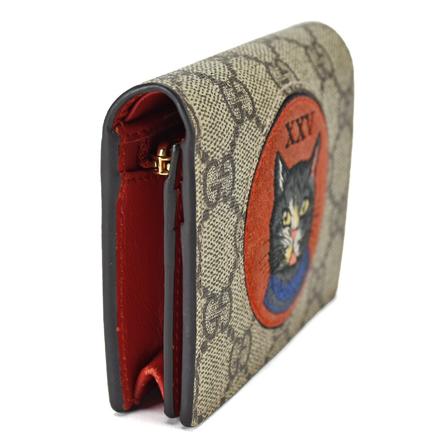 楽天市場】グッチ GUCCI 二つ折り財布 ミスティックキャット 499380 GG