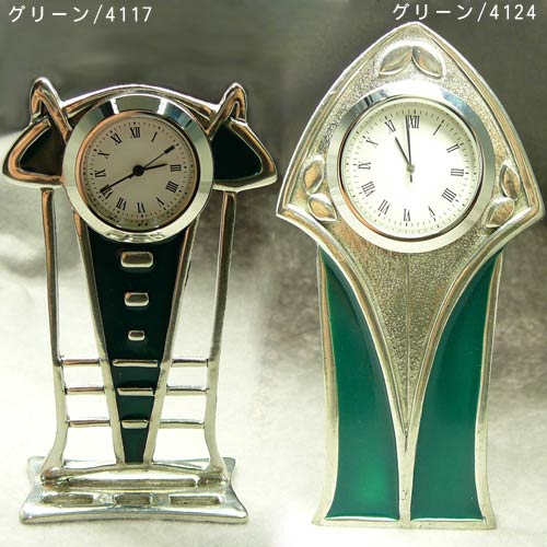 楽天市場】アールヌーボーデザイン 置時計 エナメル ピューター製 英国