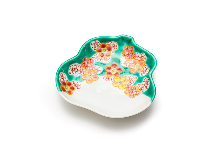 楽天市場】九谷焼 瓢箪型皿 初春 ブルー/中川眞理子＜送料無料＞和食器