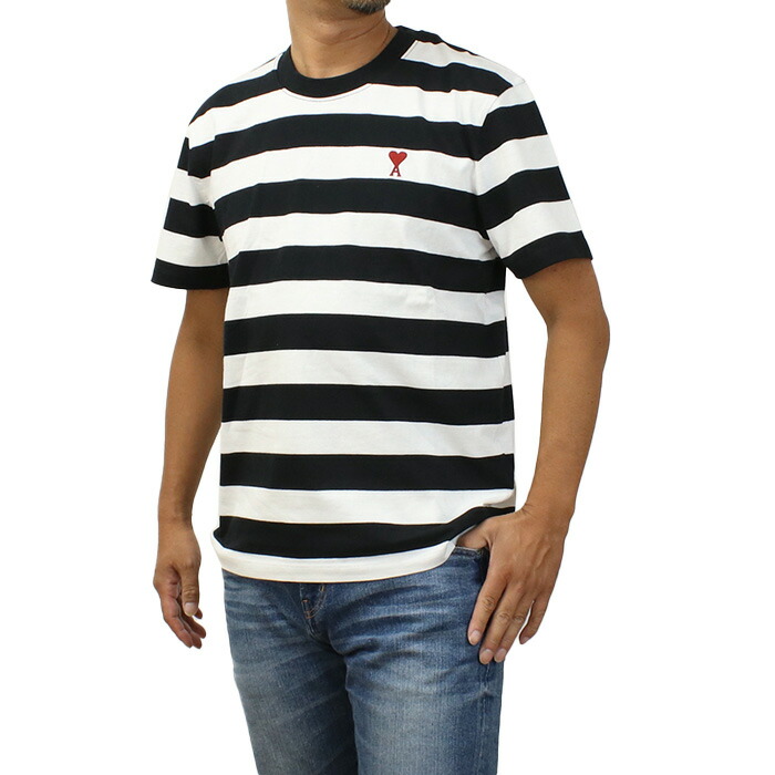 楽天市場】アミパリス AMI PARIS メンズ ボーダー Tシャツ ハートロゴ