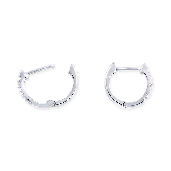 楽天市場】プラチナダイヤモンドピアス フープピアス 中折れ式