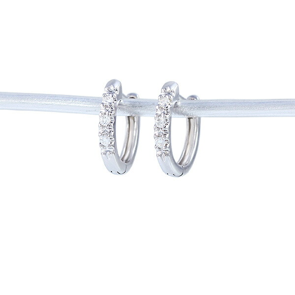 楽天市場】プラチナダイヤモンドピアス フープピアス 中折れ式