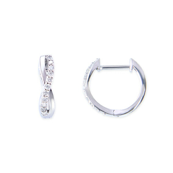 楽天市場】プラチナダイヤモンドピアス フープピアス 中折れ式