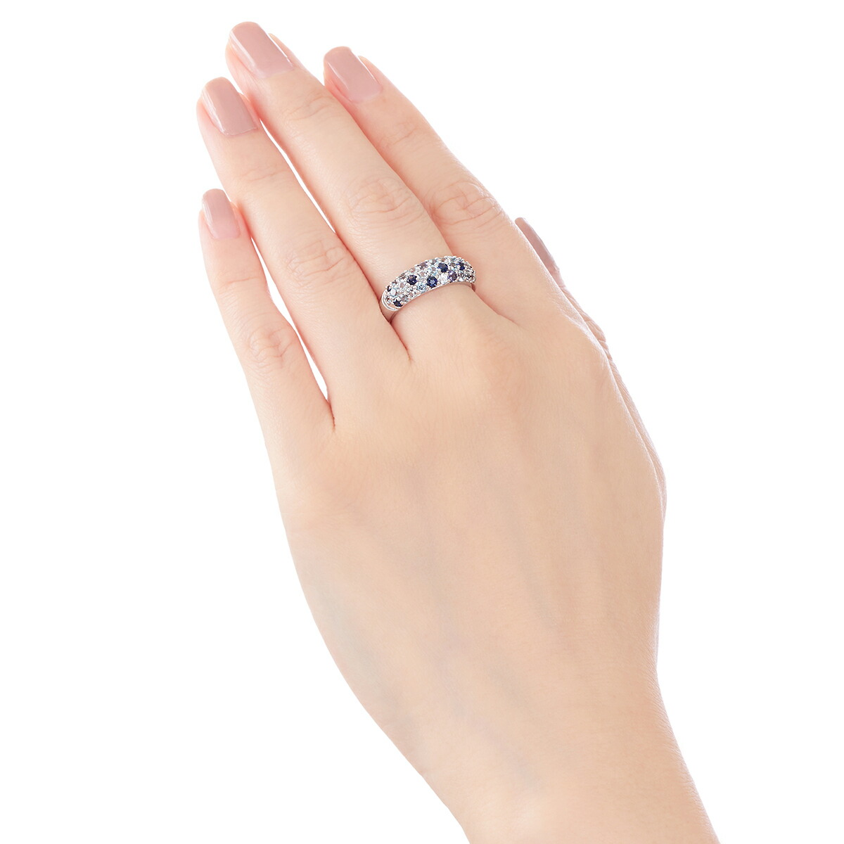 楽天市場】K10ホワイトゴールドマルチストーンリング : ジュエリーツツミ