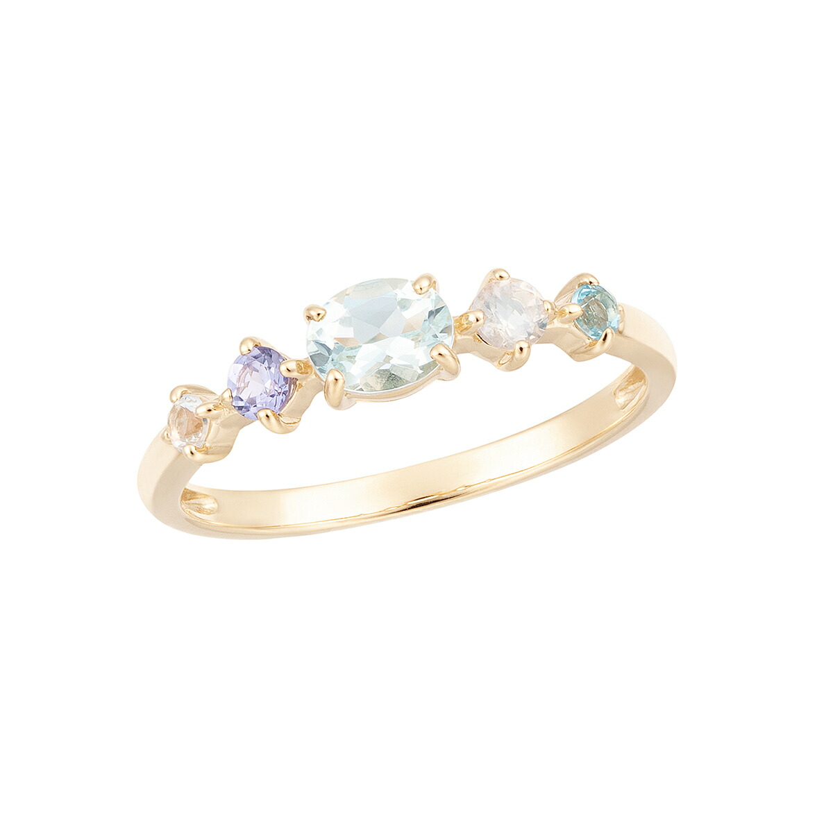 楽天市場】K10イエローゴールドマルチストーンリング : ジュエリーツツミ