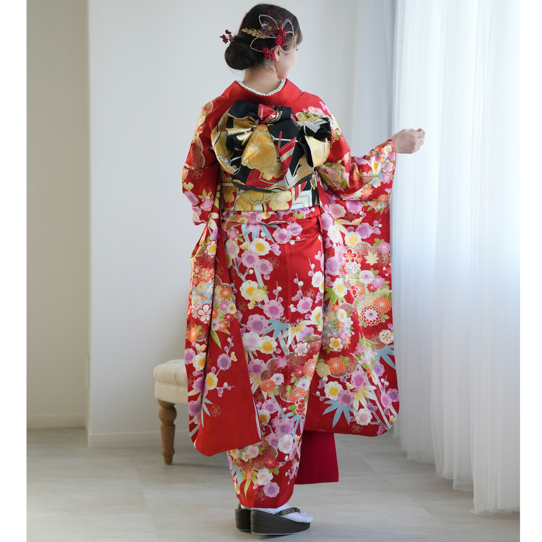 楽天市場】【レンタル】【振袖 正絹着物+正絹袋帯 21点セット 絵羽