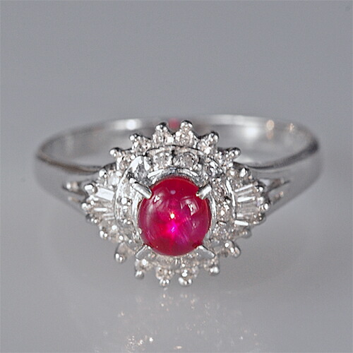 楽天市場】スタールビー リング 0.94ct Pt900 稀少宝石 : ubazakura