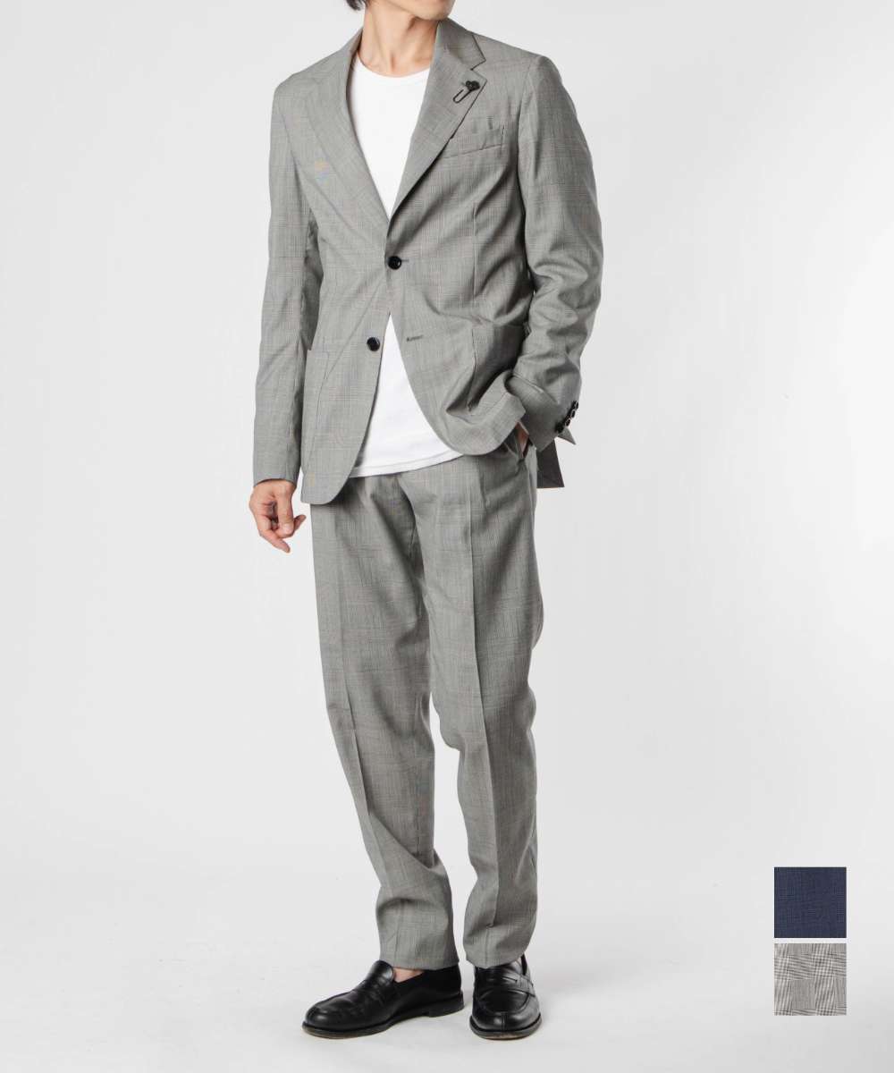 楽天市場】ラルディーニ LARDINI サマーウール グレンチェック スーツ