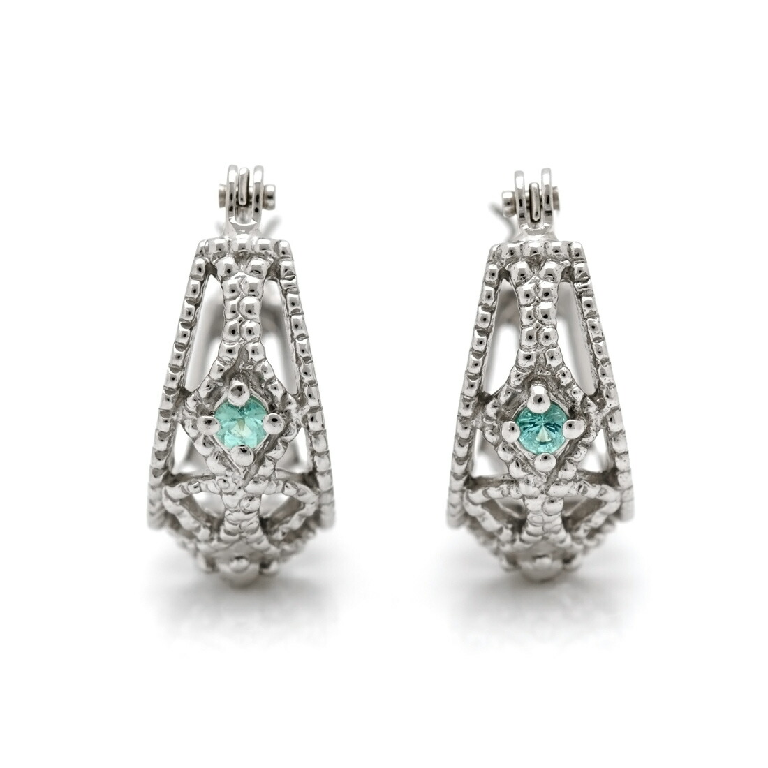 楽天市場】スナップピアス パライバトルマリン 「cortile」 ゴールド