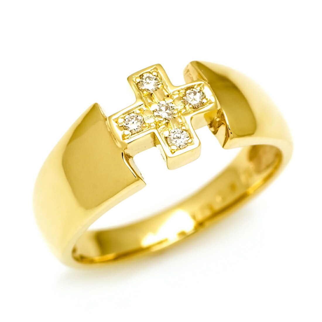 楽天市場】リング ダイヤモンド クロスモチーフ ゴールド K10 プラチナ