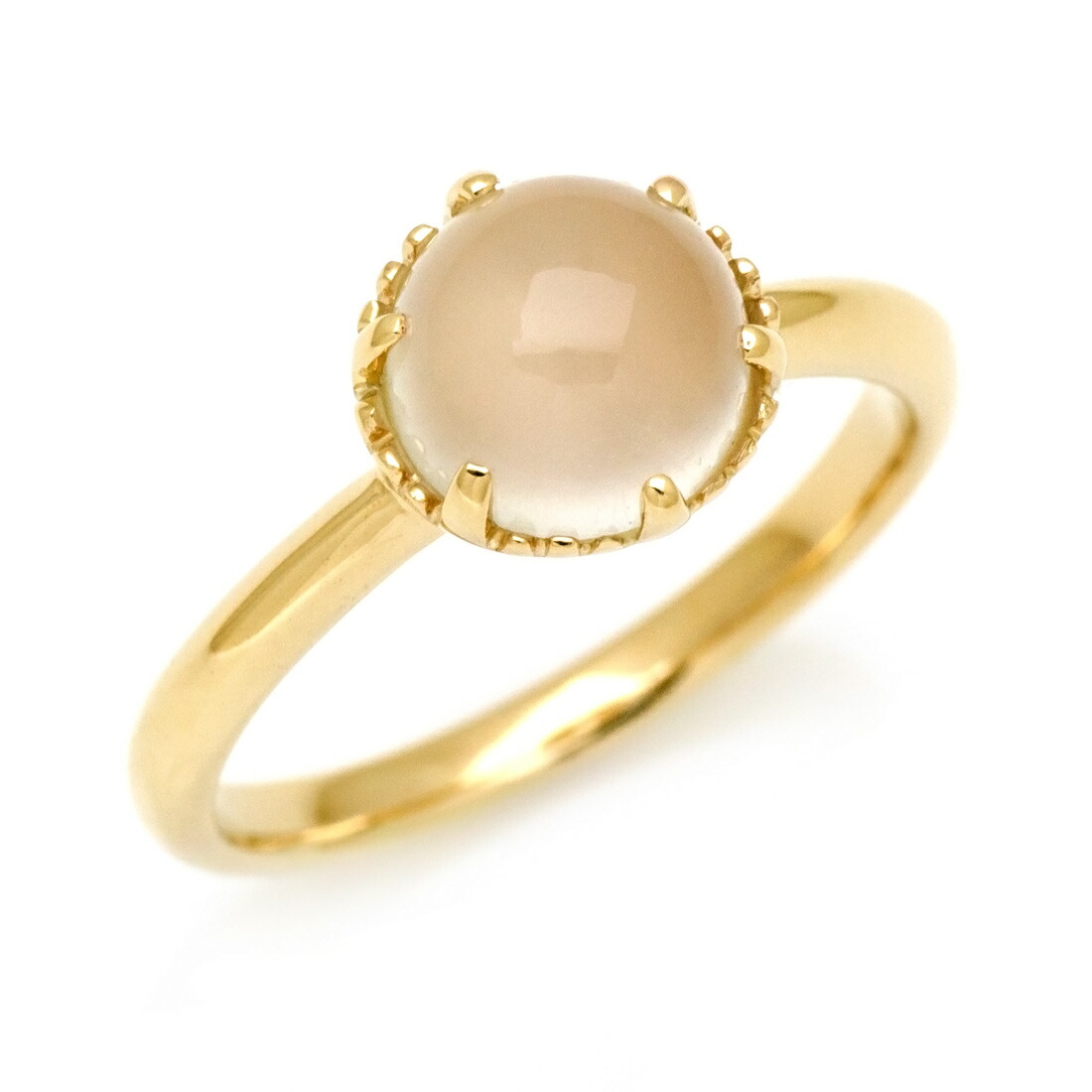 楽天市場】リング ムーンストーン カボション ゴールド K10 プラチナ