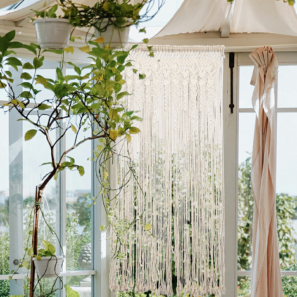 楽天市場】UNHO ストリングカーテン 幅90 180cm丈 高密度 北欧