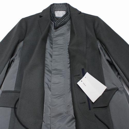 楽天市場】sacai サカイ 23AW Wool Melton Coat ウール メルトン