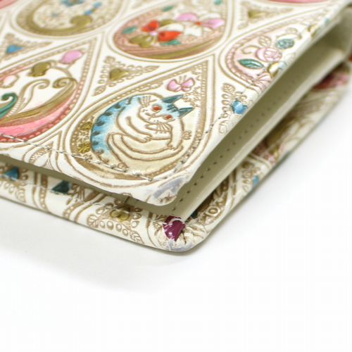 楽天市場】【中古】 文庫屋大関 花と猫 二つ折り財布 ホワイト