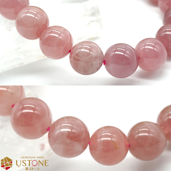 楽天市場】ローズクォーツ ブレスレット ディープローズクォーツ 12mm