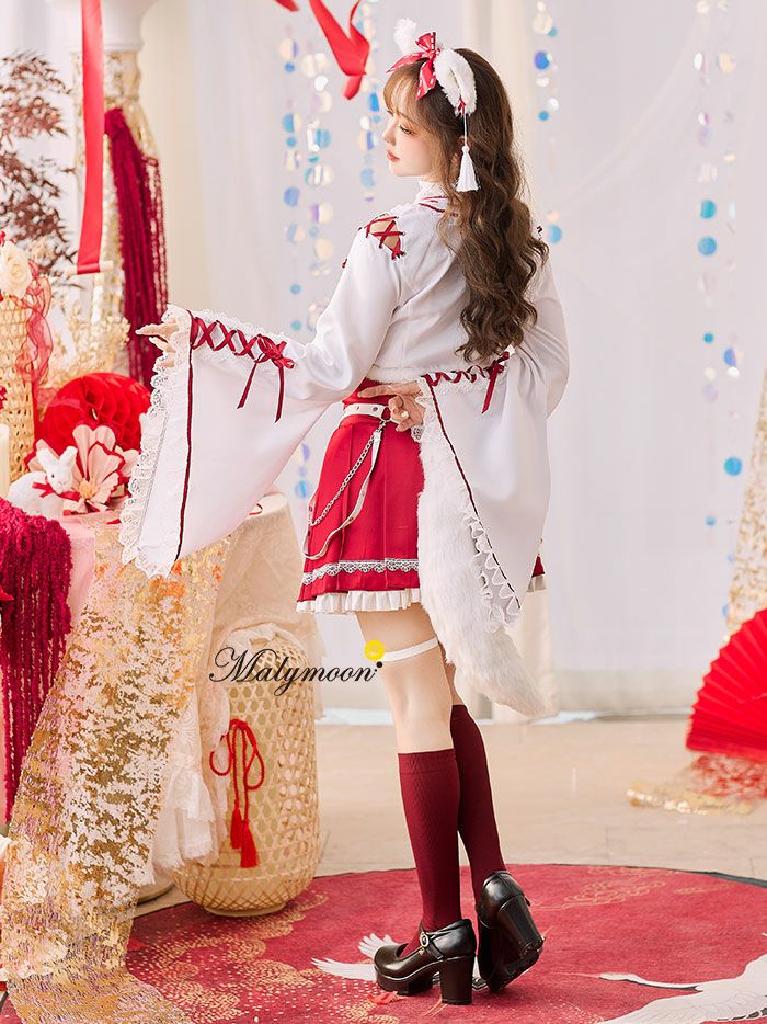 楽天市場】[正規品] 狐 巫女 コスプレ きつね キツネ 衣装 巫女さん