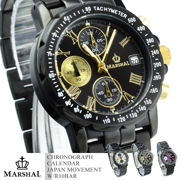 楽天市場】マーシャル メンズ腕時計 クロノグラフ MRZ002 MARSHAL 送料