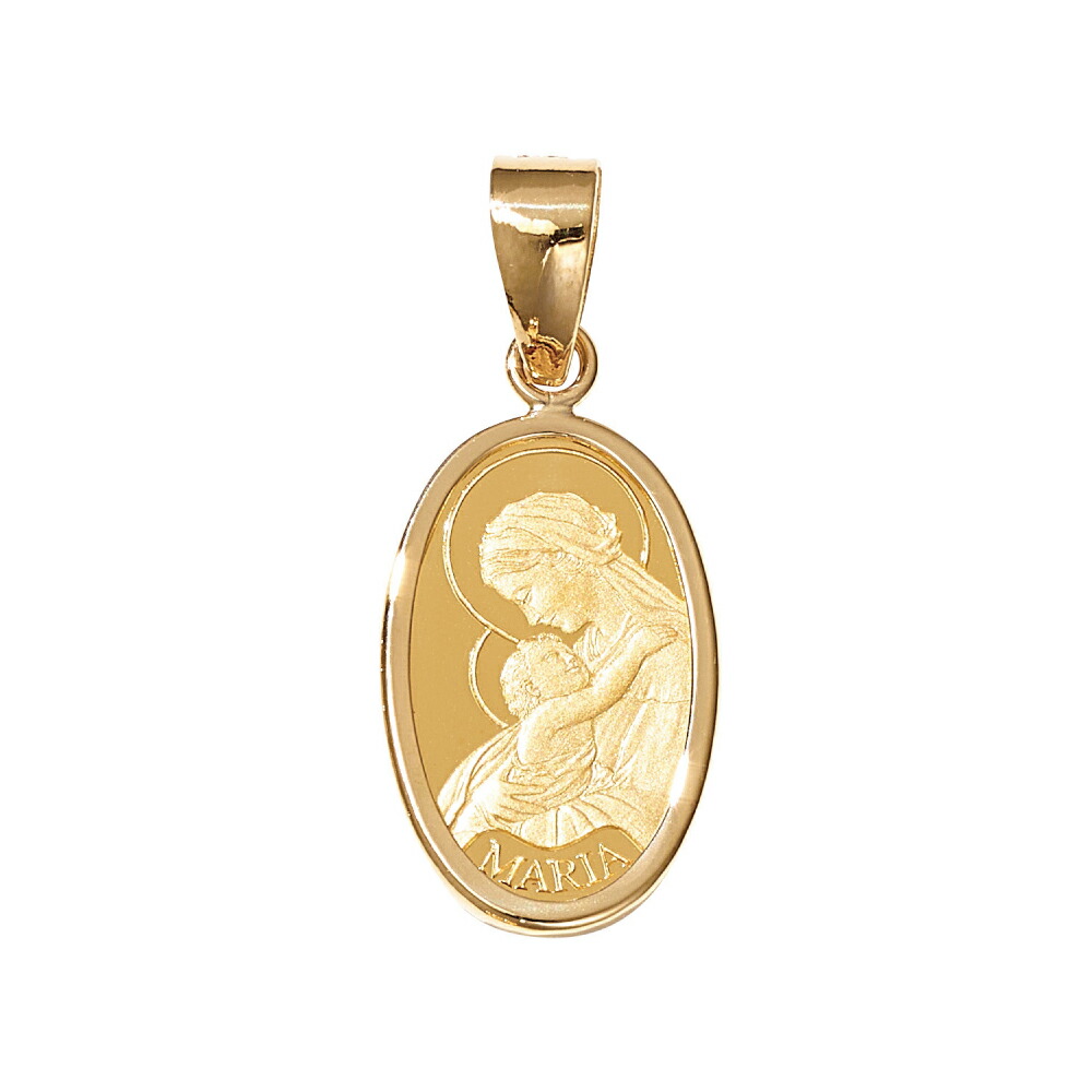 楽天市場】K18/K24 K18 18金 K24 24金 金 マリア メダルペンダント