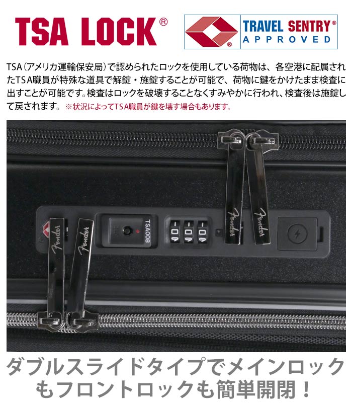 楽天市場】Fender フェンダー スーツケース メンズ レディース 大容量