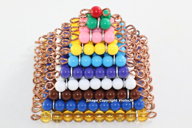 楽天市場】モンテッソーリ 色ビーズの平方 Montessori Colored Bead