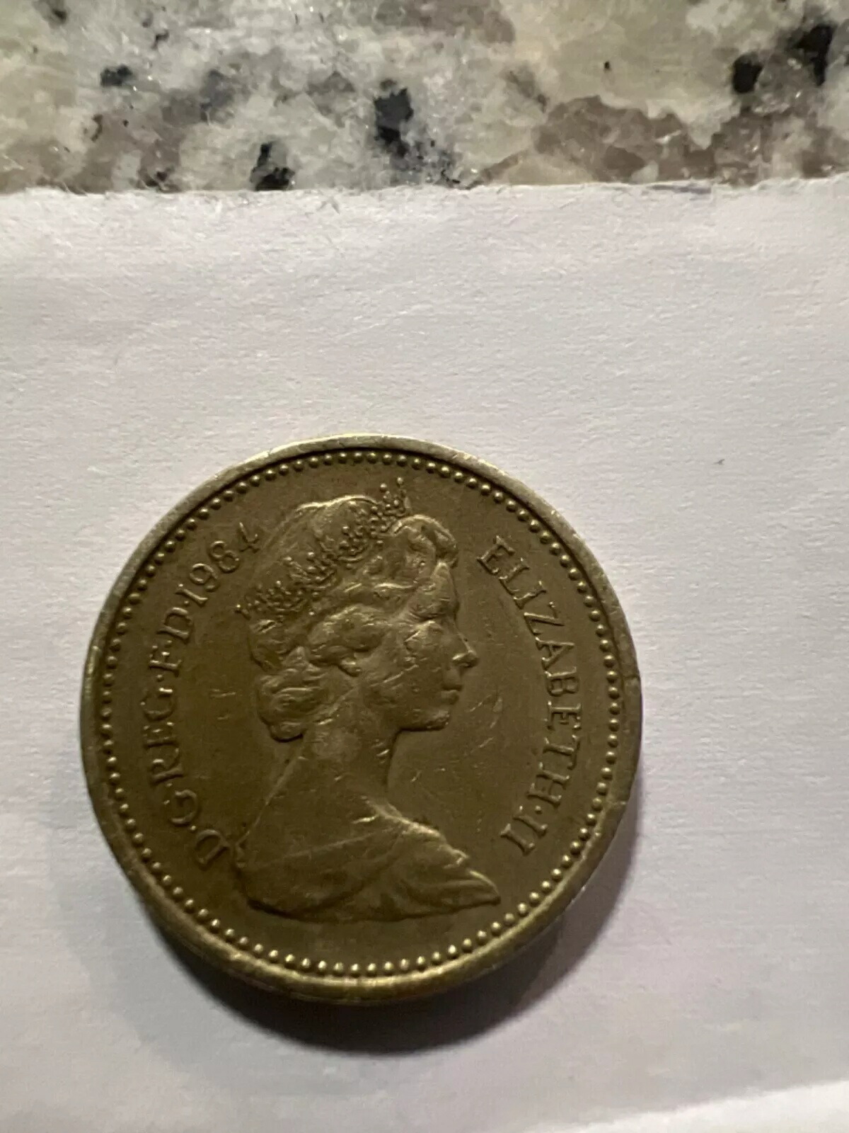 11983年 イギリス 1ポンド 硬貨 通常＆エラー セット エリザベスⅡ