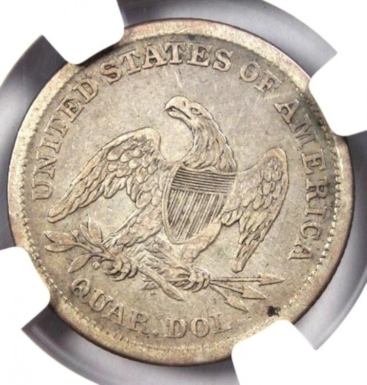 1838 年 着席自由の女神像 25 セント 25 セント クォーター コイン